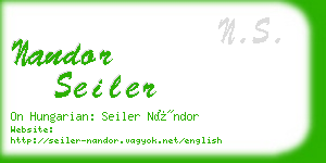 nandor seiler business card